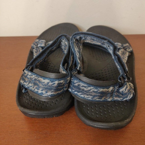 Teva Men's Shoes Sandals Size 11 Outdoor Hook & Loop Blue Gray Straps. - Picture 3 of 7